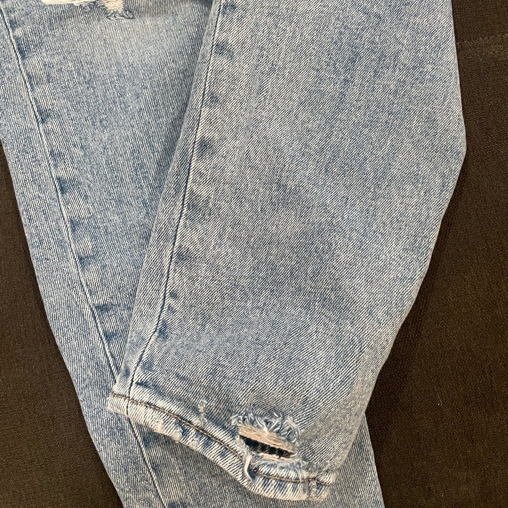 Old Navy button up distressed size 0 high rise straight leg - Picture 7 of 9